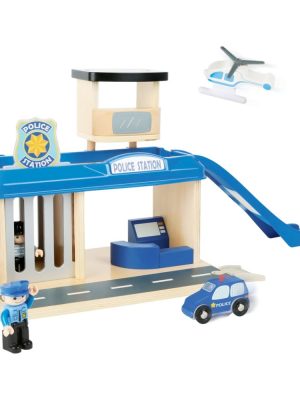 Stație de poliție cu accesorii, 8 piese