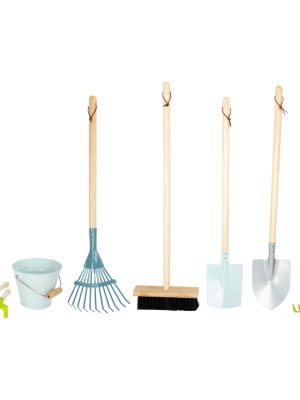 Set unelte grădinărit din lemn și metal pentru copii, 8 piese, 3 ani+