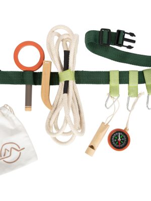 Centură de Explorator pentru Copii – Echipament Outdoor cu Lupă, Busolă, Fluier și Accesorii