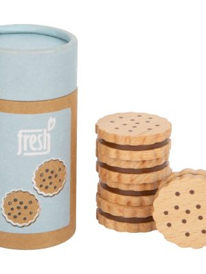 Biscuiți Sandwich din Lemn cu Cutie – Set de Joacă Dulce pentru Magazin și Bucătărie de Jucărie