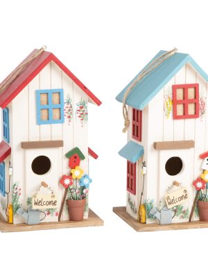 Set 2 casute din lemn pentru pasari