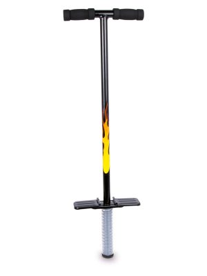 Pogo Stick Metalic cu Mânere Pliabile și Design cu Flacără – Pentru Copii până la 50 kg