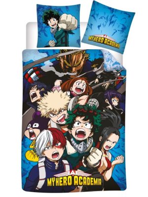 Academia de supereroi Unleashed set de lenjerie de pat 140x200cm, 65x65 cm