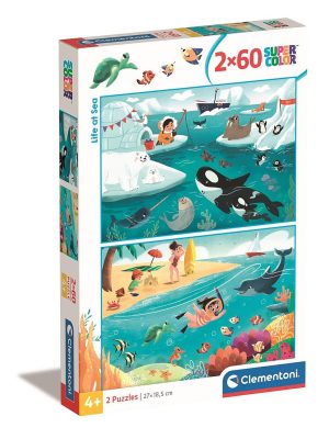 Animale Noli Viața pe mare 2x60 piese puzzle Clementoni