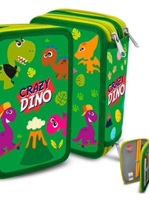 Dinozaur Crazy penar echipat cu 3 compartimente
