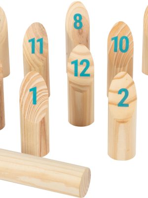 Joc Kubb Viking cu Numere – Versiune compactă „Active” pentru exterior