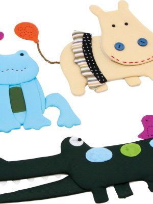 Set Decorativ cu Stickere Textile 3D – Tactil și Fermecător pentru Copii