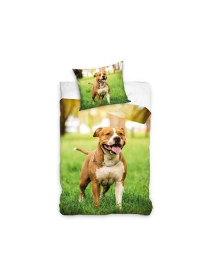 Animale Staffordshire Set lenjerie de pat cu câini 140×200cm, 70×90 cm