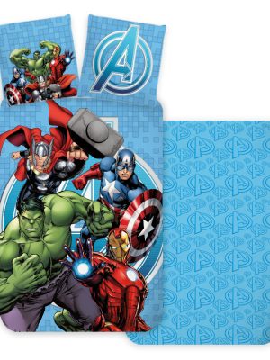 Avengers Blue lenjerie de pat pentru copii 100×135 cm, 40×60 cm