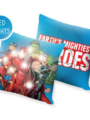 Avengers Pernă Decorative cu LED, 40x40 cm