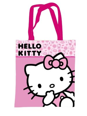 Hello Kitty Pink Geantă din pânză, geantă de cumpărături 44 cm