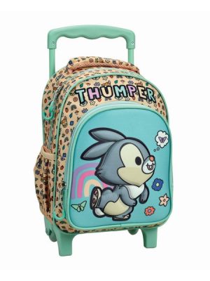 Disney Bambi Thumper rucsac grădiniței cu roți, geantă 30 cm