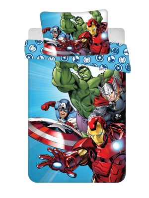 Avengers Light Blue lenjerie de pat pentru copii 100×135 cm, 40×60 cm