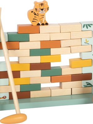 Jucarie Perete Instabil pentru copii, Safari, Lemn, 5 x 17 cm, Rosu