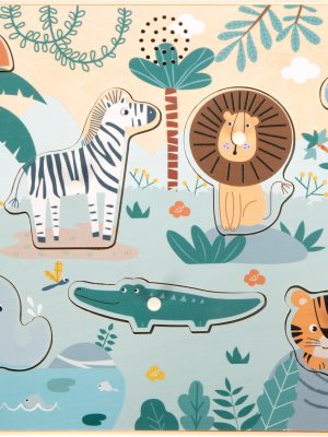 Puzzle cu zgomote de animale „Safari”