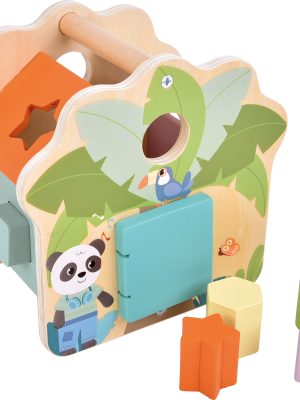 Casă cubică cu potrivirea formelor „Prietenii junglei”