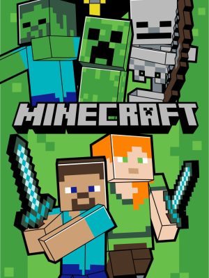 Minecraft Let's Survive prosop de baie, prosop de plajă 70x140cm