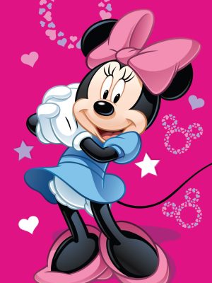 Disney Minnie Pink Star prosop de baie, prosop de plajă 70x140cm