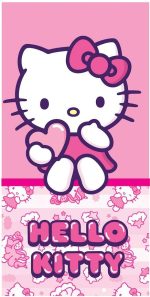 Hello Kitty Pinky Heart prosop de baie, prosop de plajă 70x140 cm (Fast Dry)
